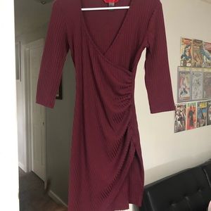 Burgundy MID length dress